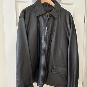 Mens XL Kenneth Cole Reaction Leather Jacket with removable inner lining